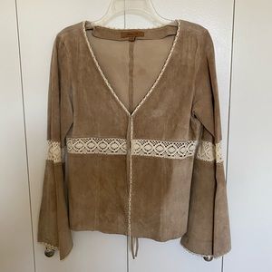 100% Leather Arden B peasant top